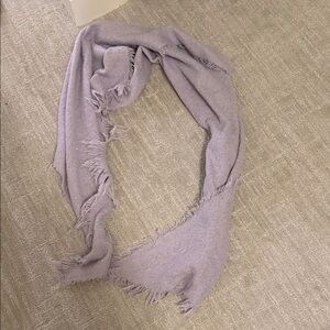 Anthropologie Soft Lilac Fringed Scarf